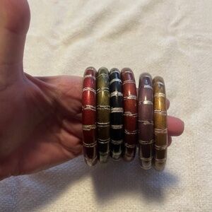 Bangles  - metallic painted wood